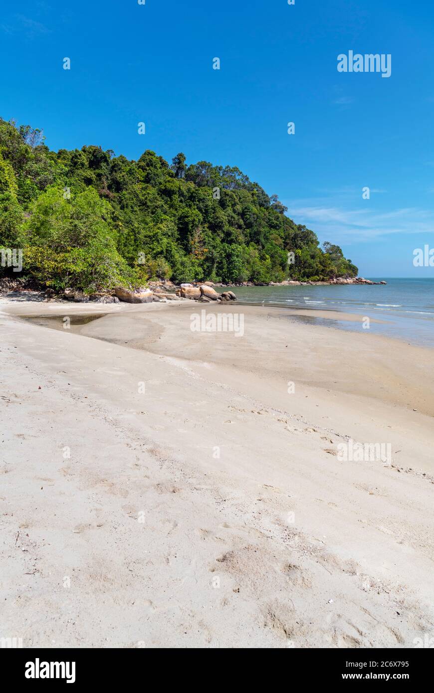 Beach in Penang National Park,Teluk Bahang, Penang, Malaysia Stock Photo