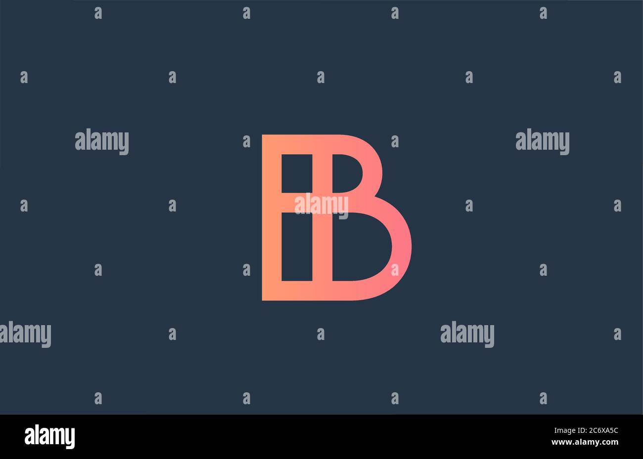 Pink Alphabet Letter Logo B Icon For Company And Business Simple Line Design For Corporate Stock Vector Image Art Alamy