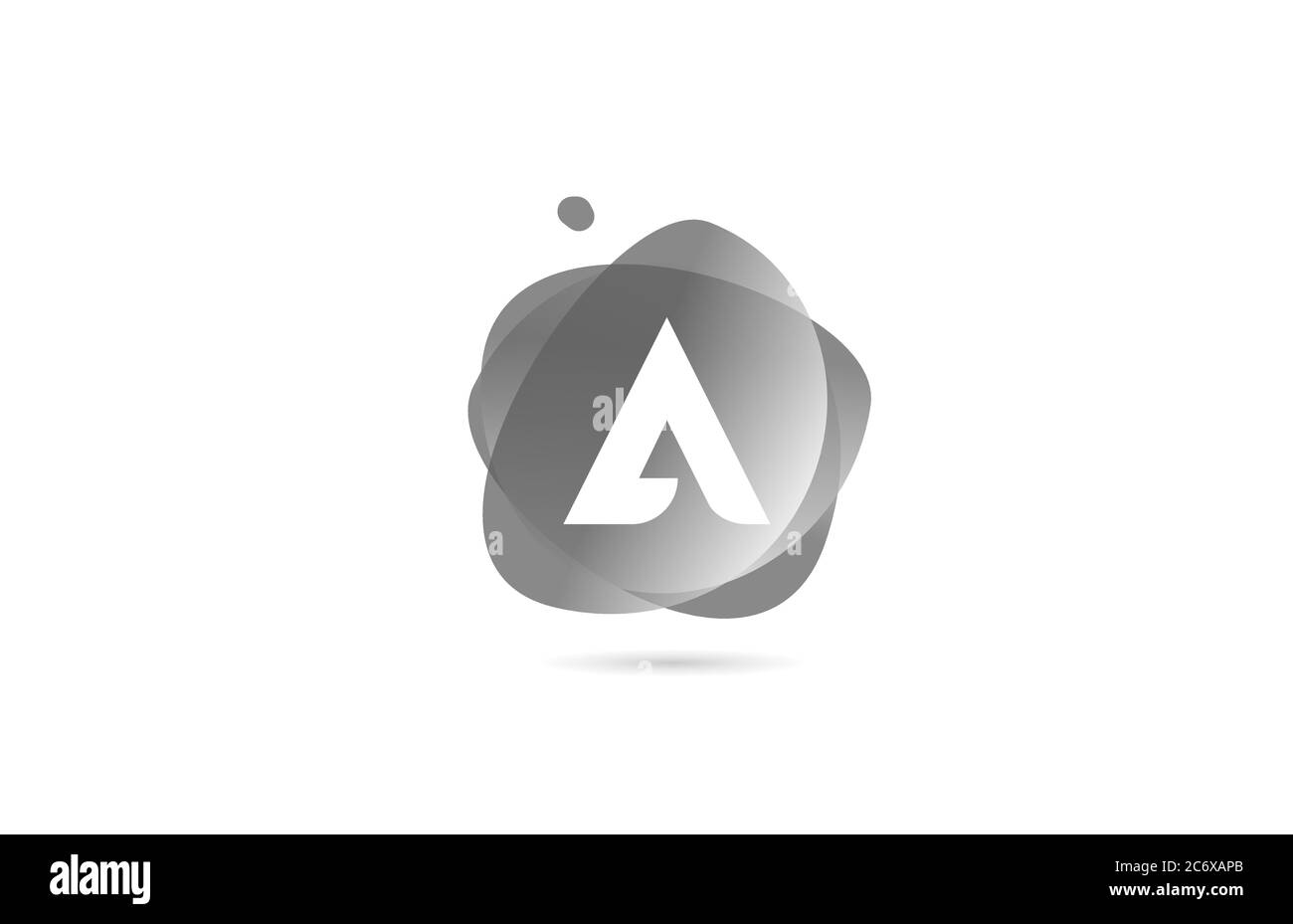 black white A alphabet letter logo for company and business with ...