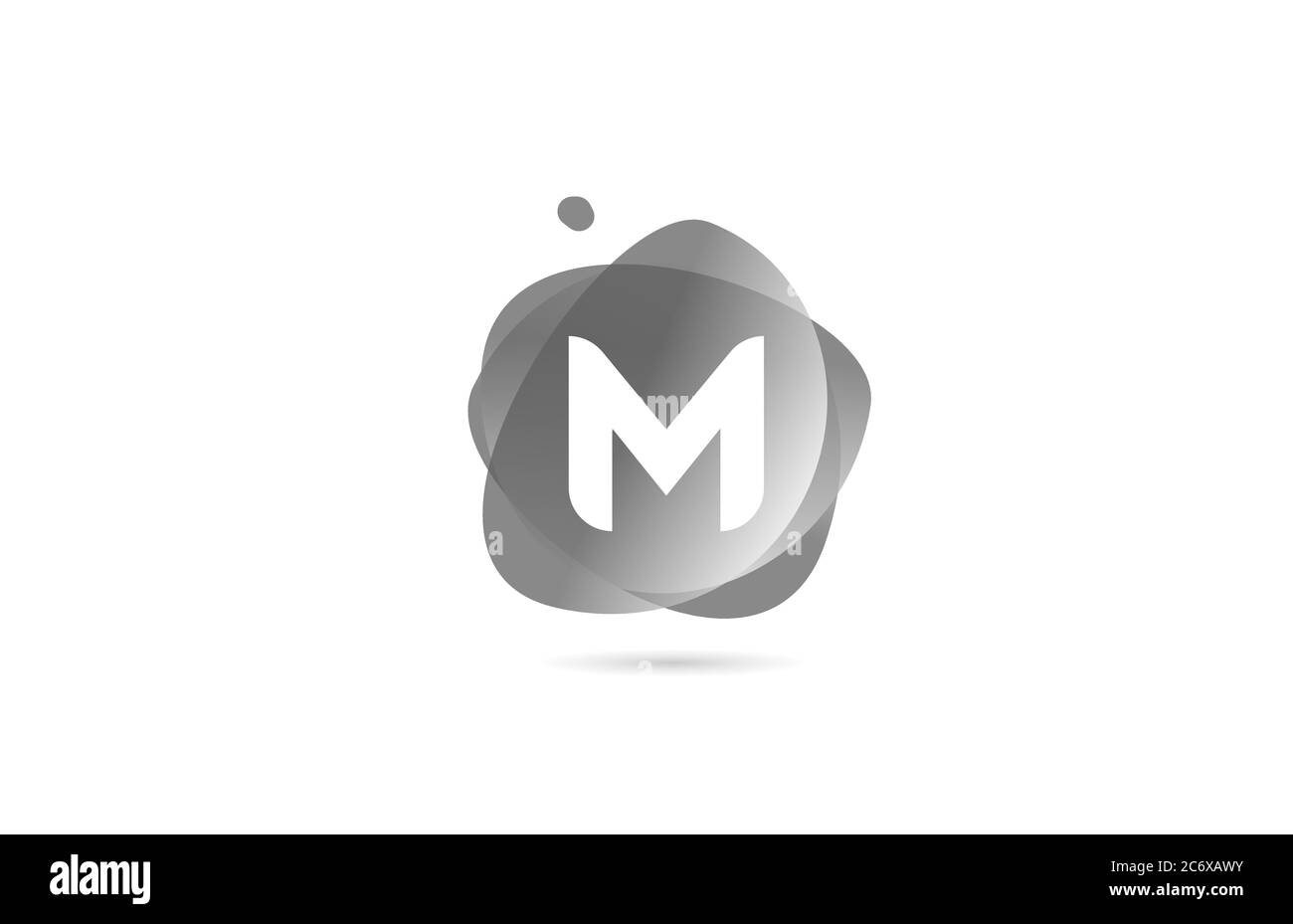 black white M alphabet letter logo for company and business with ...
