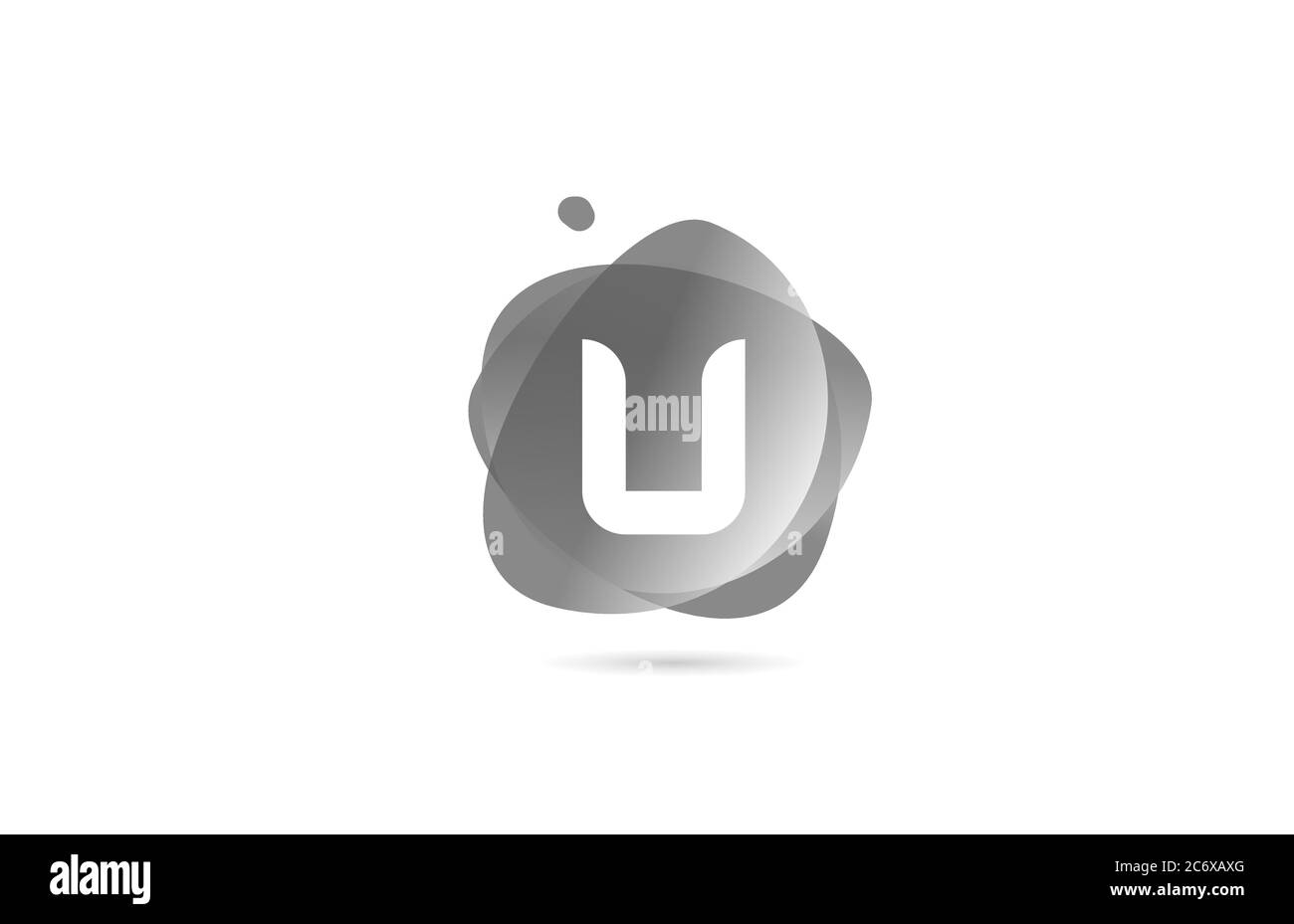 black white U alphabet letter logo for company and business with ...