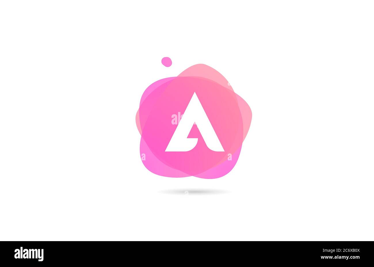 pink white A alphabet letter logo for company and business with ...
