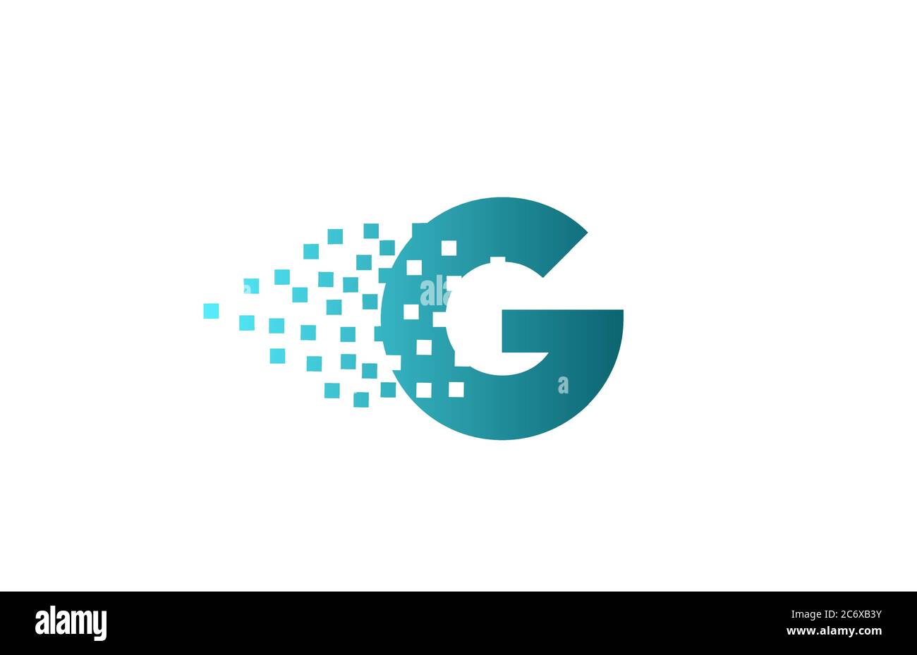 G Alphabet Letter Logo Icon For Business And Company Green Eroded Pixel Design For Corporate Identity Stock Vector Image Art Alamy