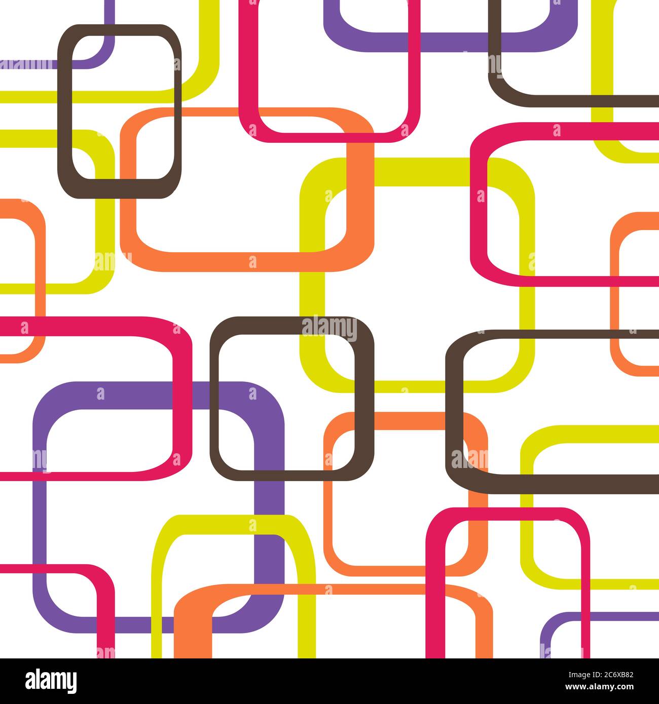 Retro pattern background with squares - rounded Stock Vector Image ...