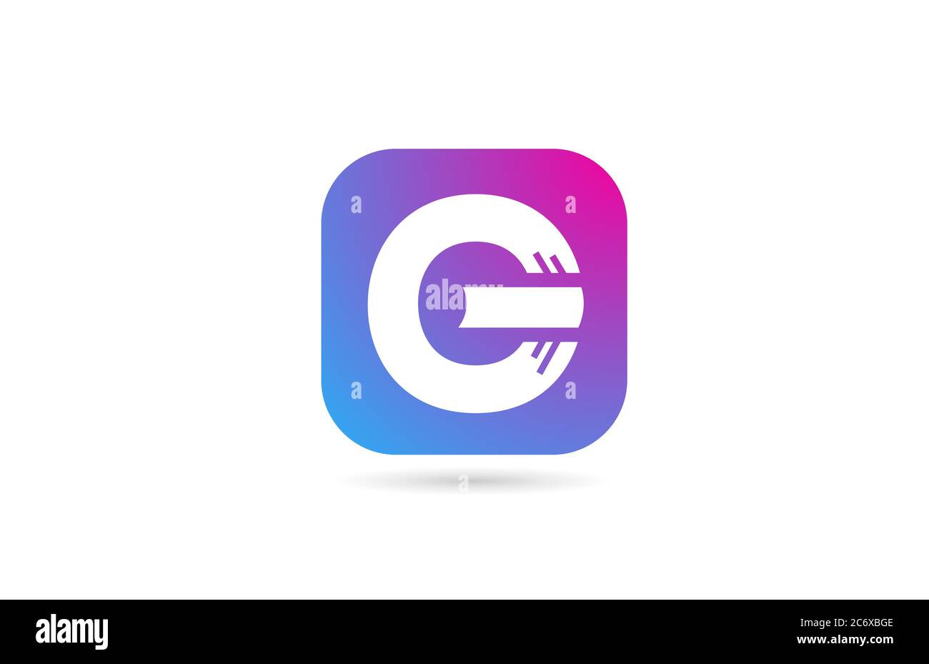 square G alphabet letter logo for business and company. Pink blue ...