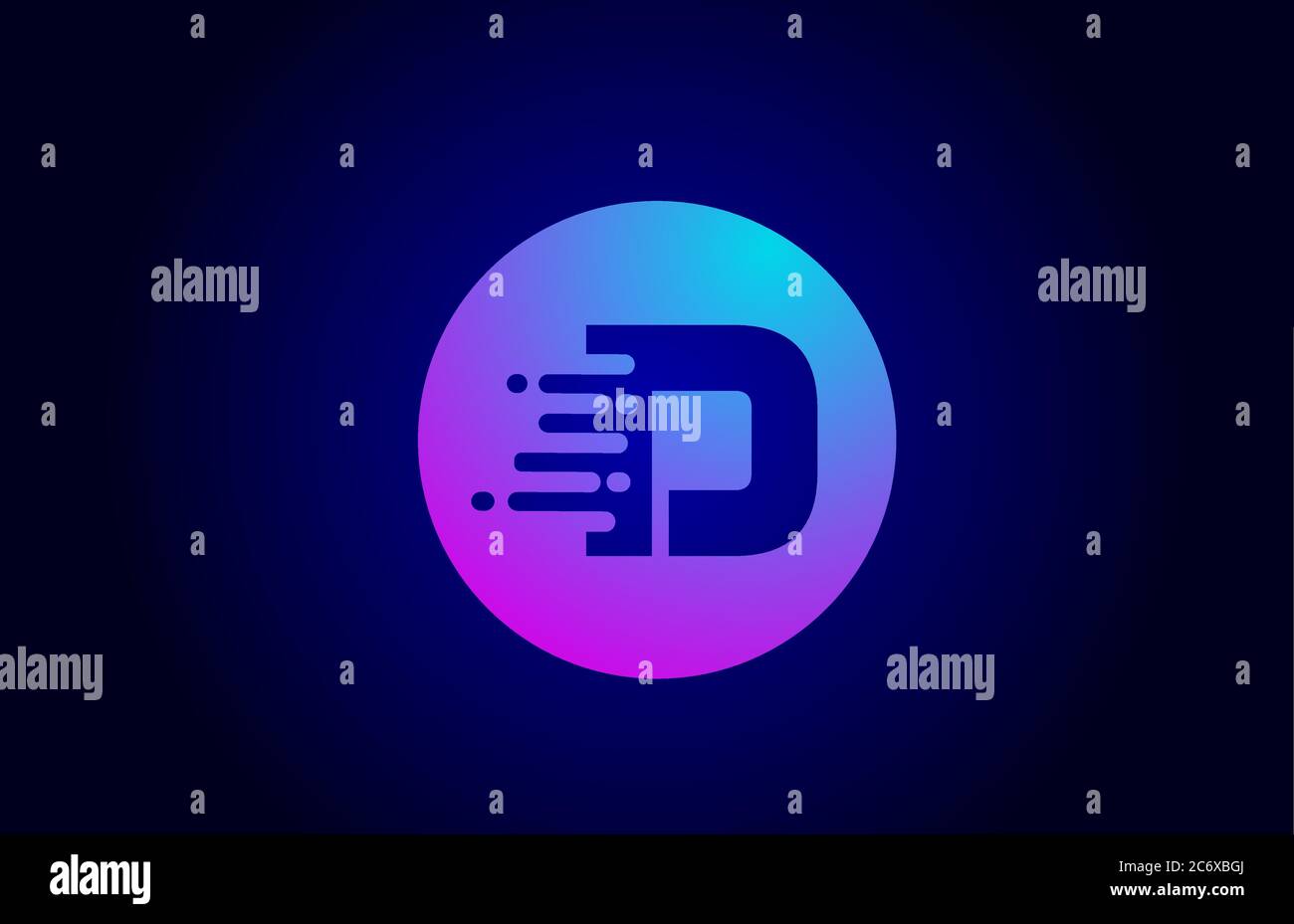 pink blue D alphabet letter logo for business and company. Gradient ...