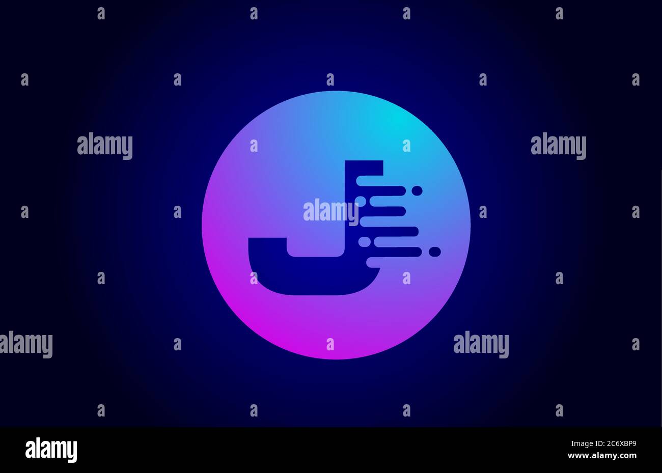pink blue J alphabet letter logo for business and company. Gradient ...