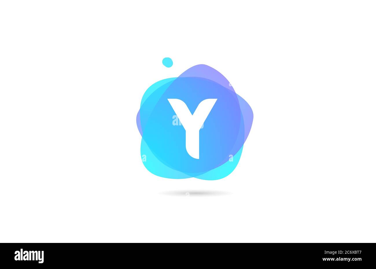 pink blue Y alphabet letter logo for company and business with gradient ...