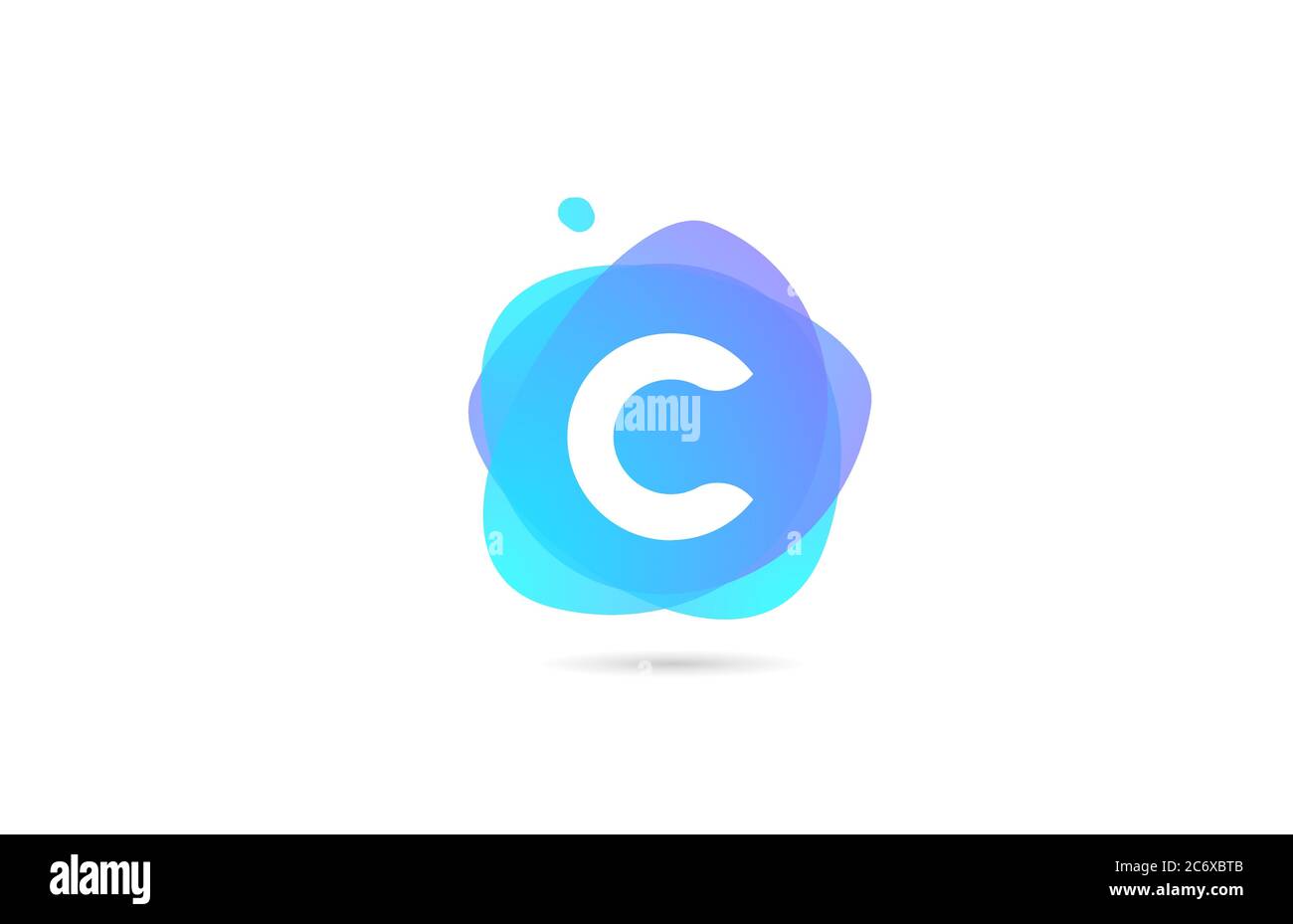 pink blue C alphabet letter logo for company and business with gradient ...