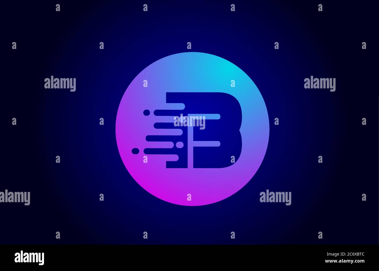 pink blue B alphabet letter logo for business and company. Gradient ...