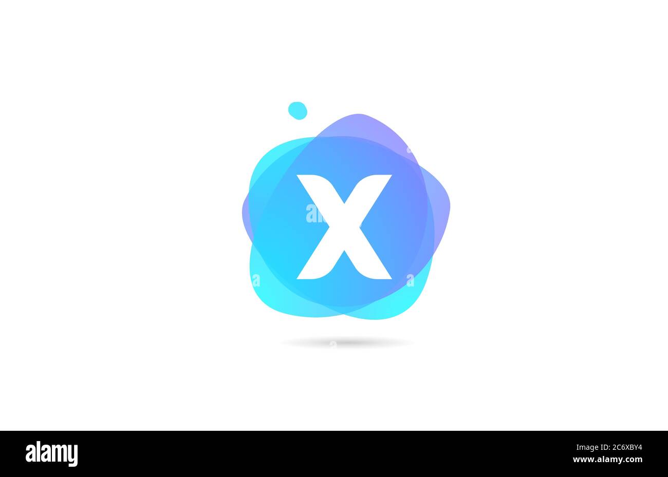 pink blue X alphabet letter logo for company and business with gradient ...