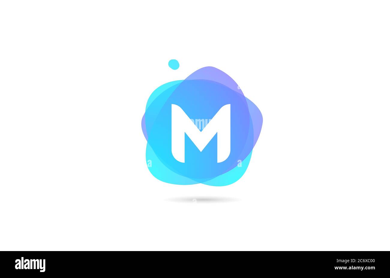 Pink Blue M Alphabet Letter Logo For Company And Business With Gradient Design Pastel Colour Template For Corporate Identity Stock Vector Image Art Alamy