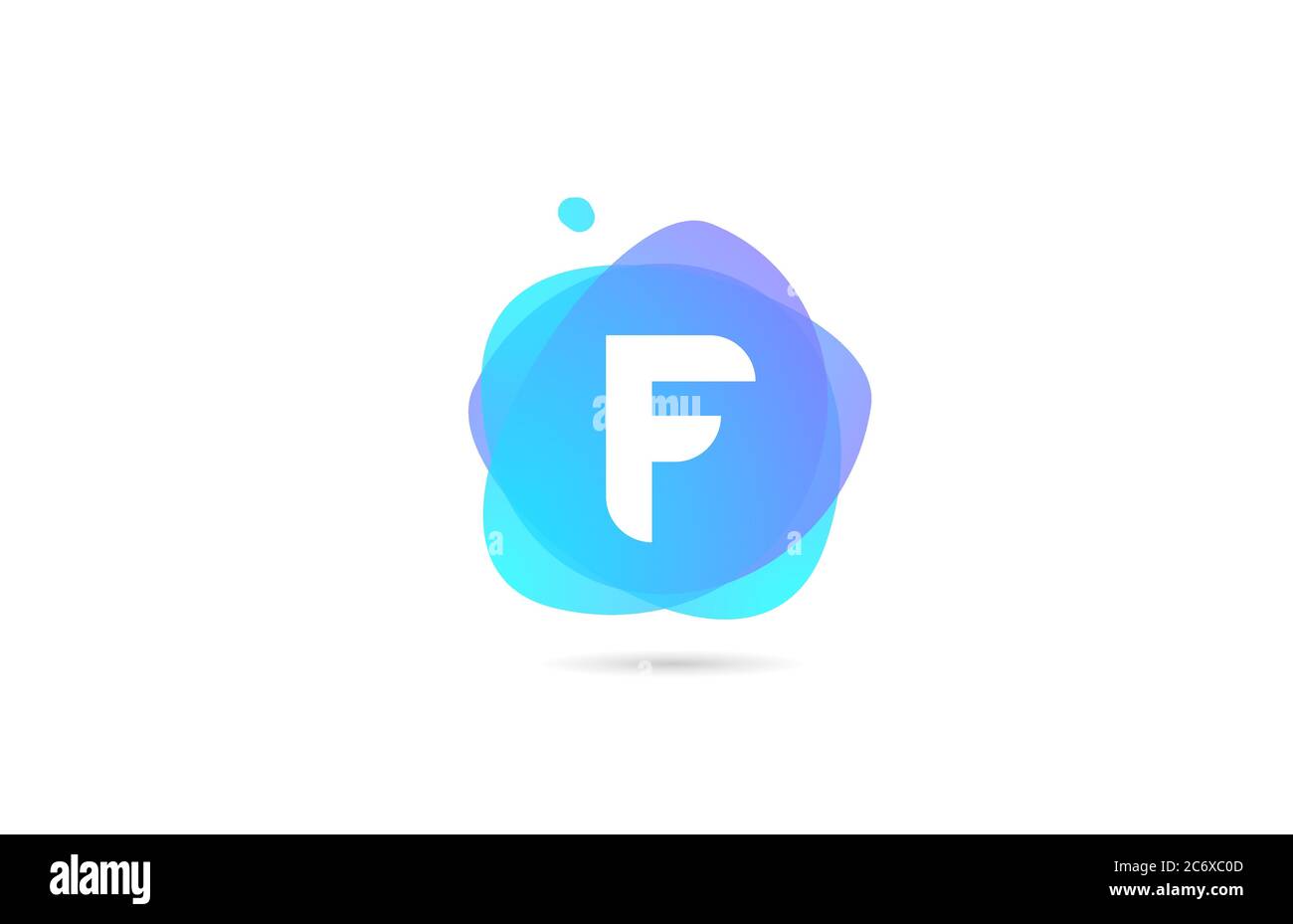 pink blue F alphabet letter logo for company and business with gradient ...