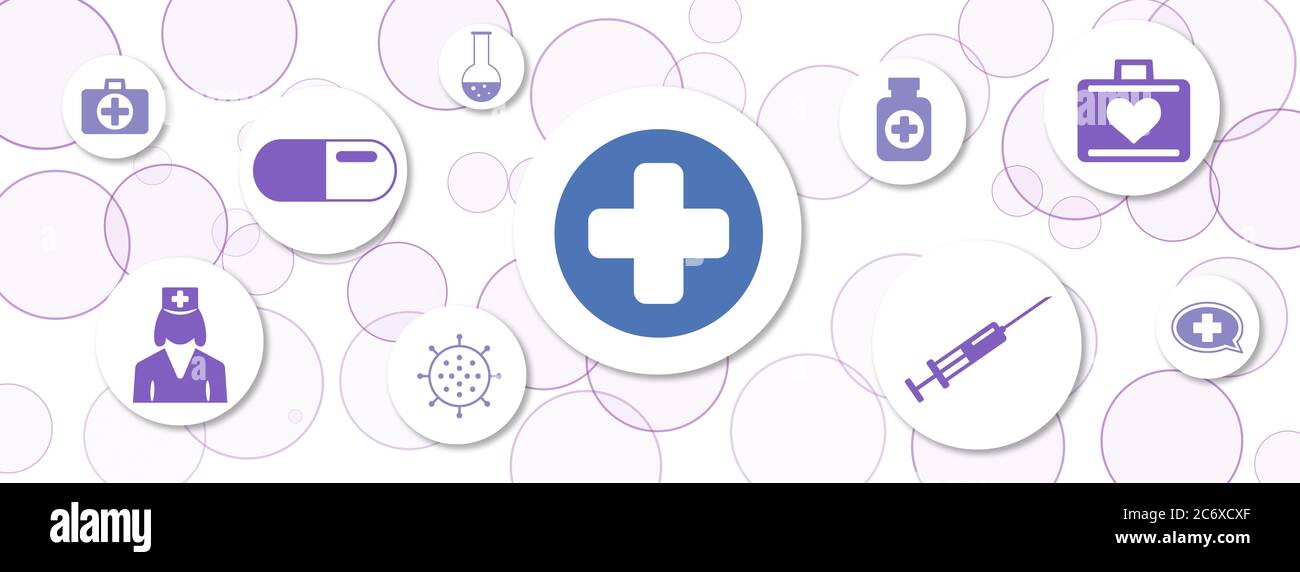 Healthcare icons circle hi-res stock photography and images - Alamy