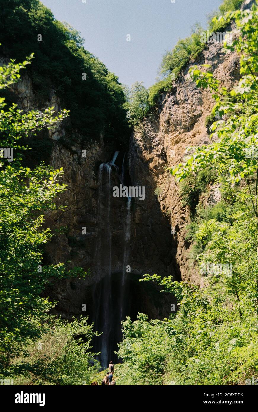 Waterfall tucked away. Stock Photo