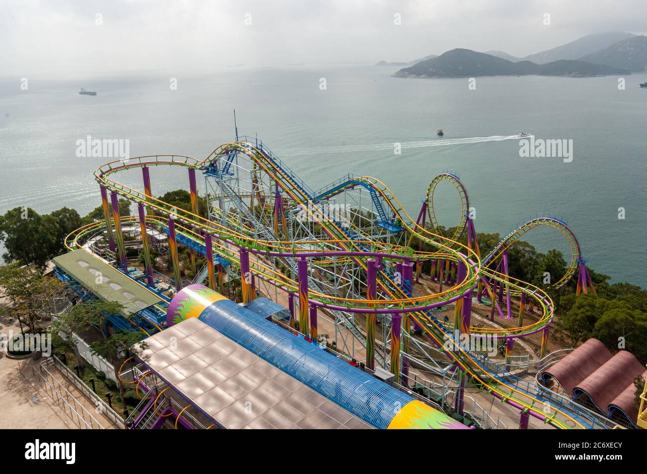 The Dragon roller coaster, Ocean Park, Hong Kong Island, Hong Kong