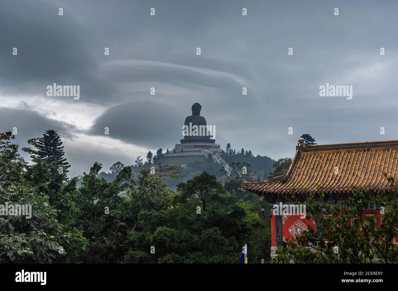 Giant Tian Tan Buddha, Lantau Island, Hong Kong Stock Photo