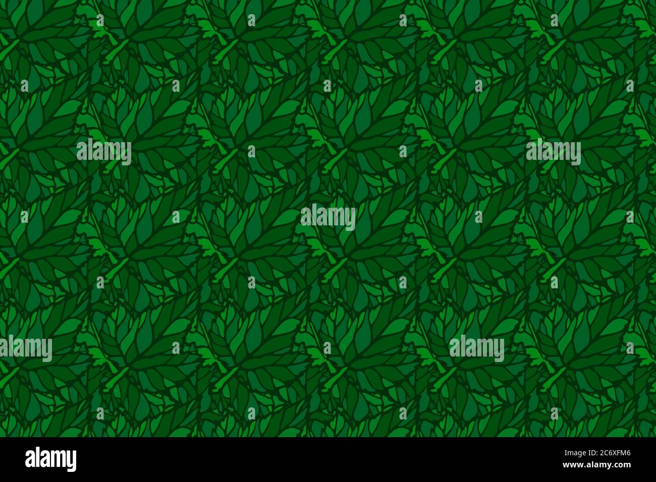 Vector beautiful green seamless pattern with foliage Stock Vector Image ...