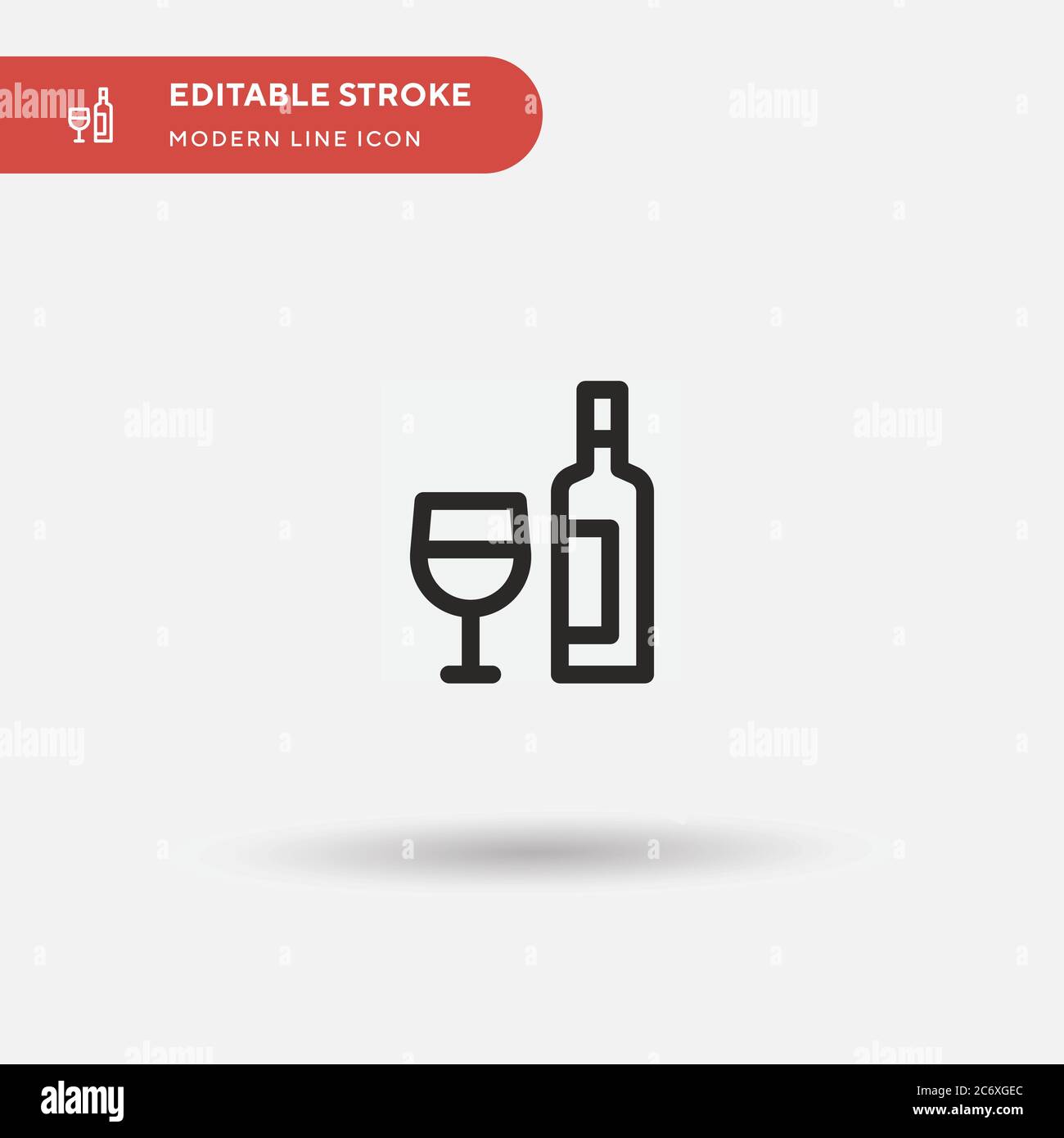 Wine Simple vector icon. Illustration symbol design template for web ...
