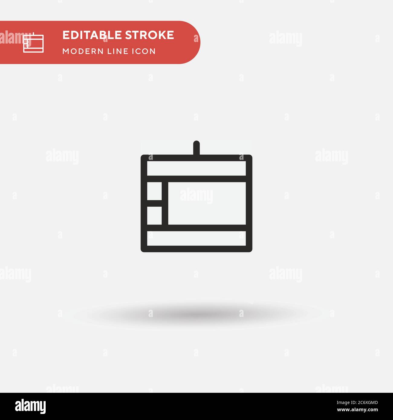 Graphic Tablet Simple vector icon. Illustration symbol design template for web mobile UI element. Perfect color modern pictogram on editable stroke. Graphic Tablet icons for your business project Stock Vector