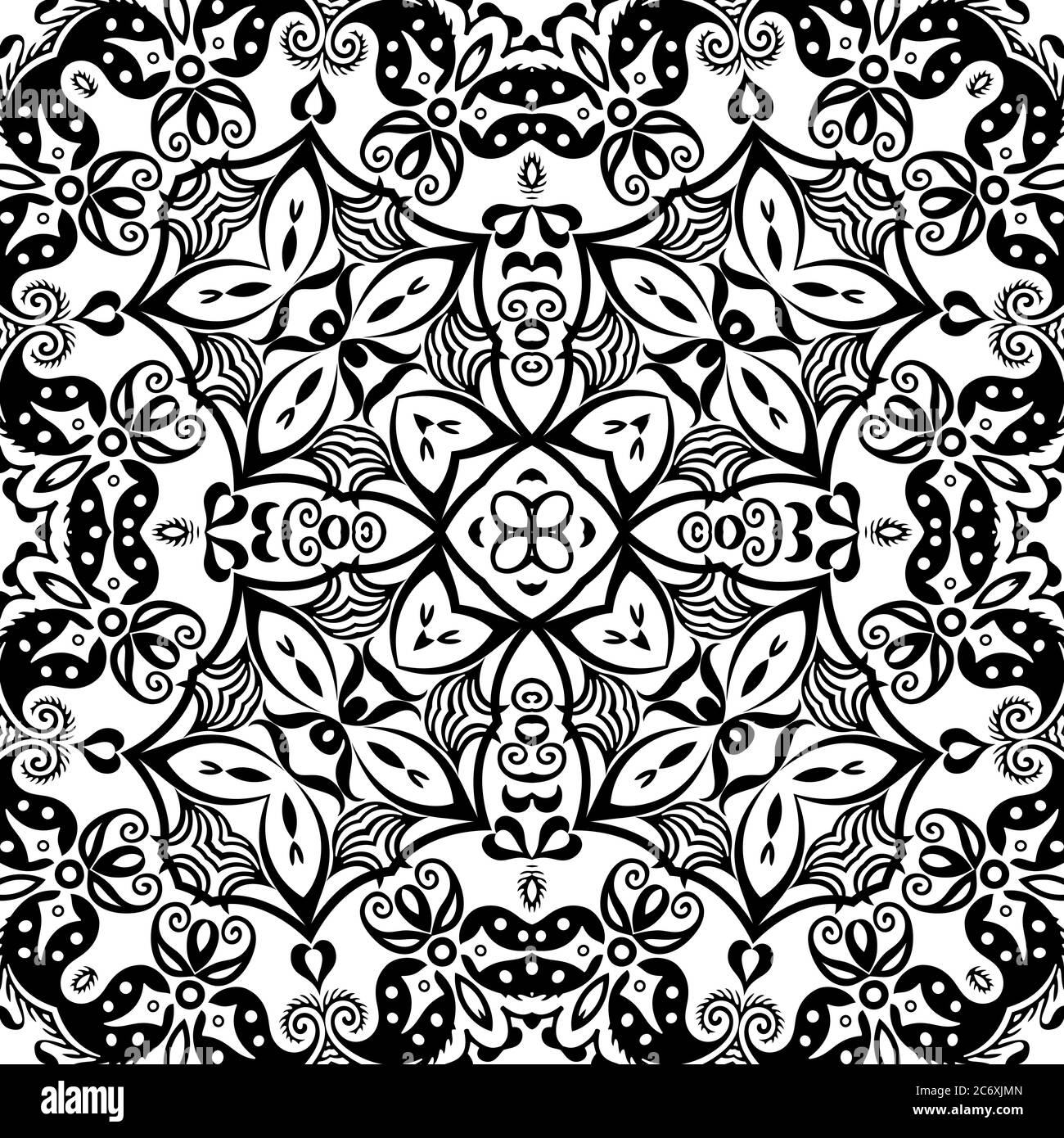 Vector ethnic hand drawn ornamental background Stock Vector Image & Art ...
