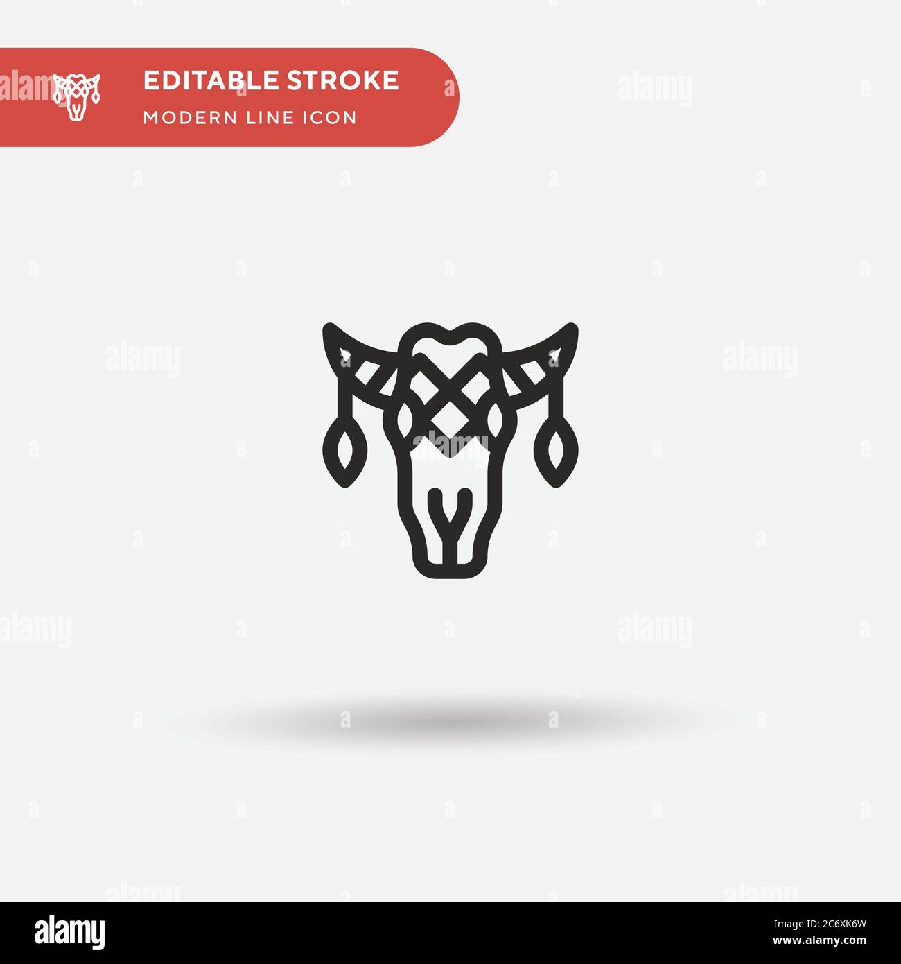 Cow Simple vector icon. Illustration symbol design template for web ...