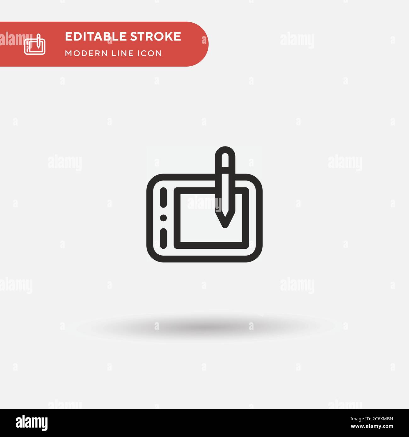 Tablet Simple vector icon. Illustration symbol design template for web mobile UI element. Perfect color modern pictogram on editable stroke. Tablet ic Stock Vector