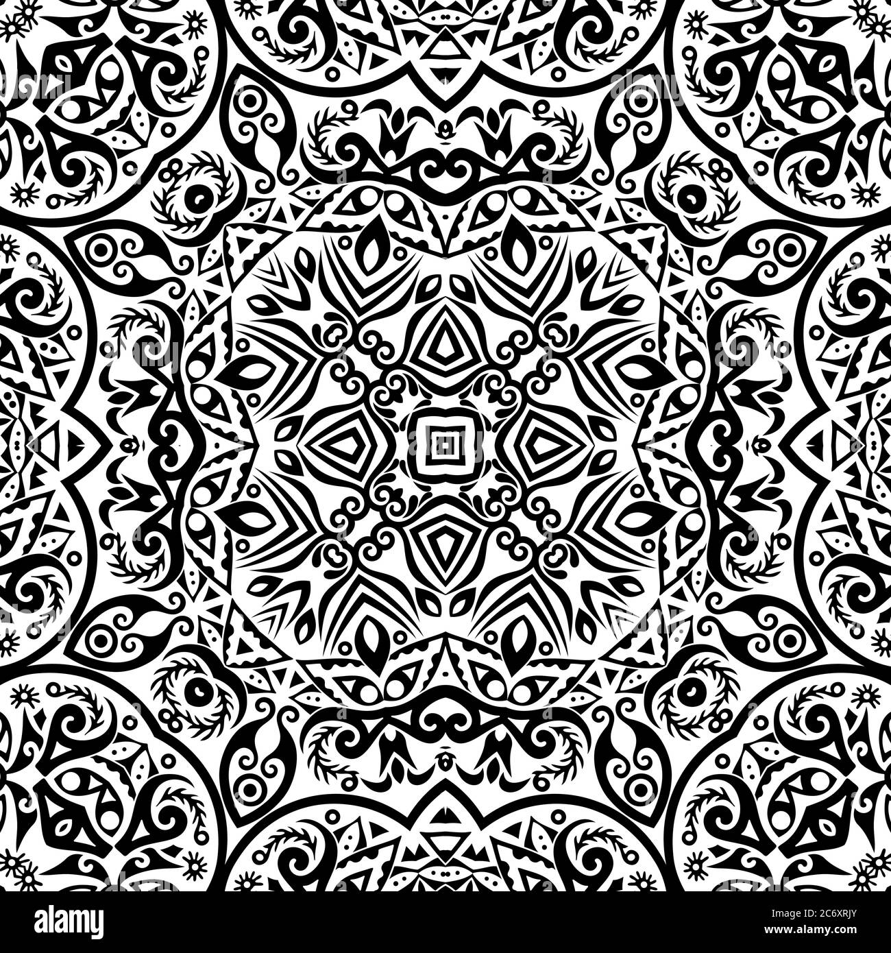 Vector ethnic hand drawn ornamental background Stock Vector Image & Art ...