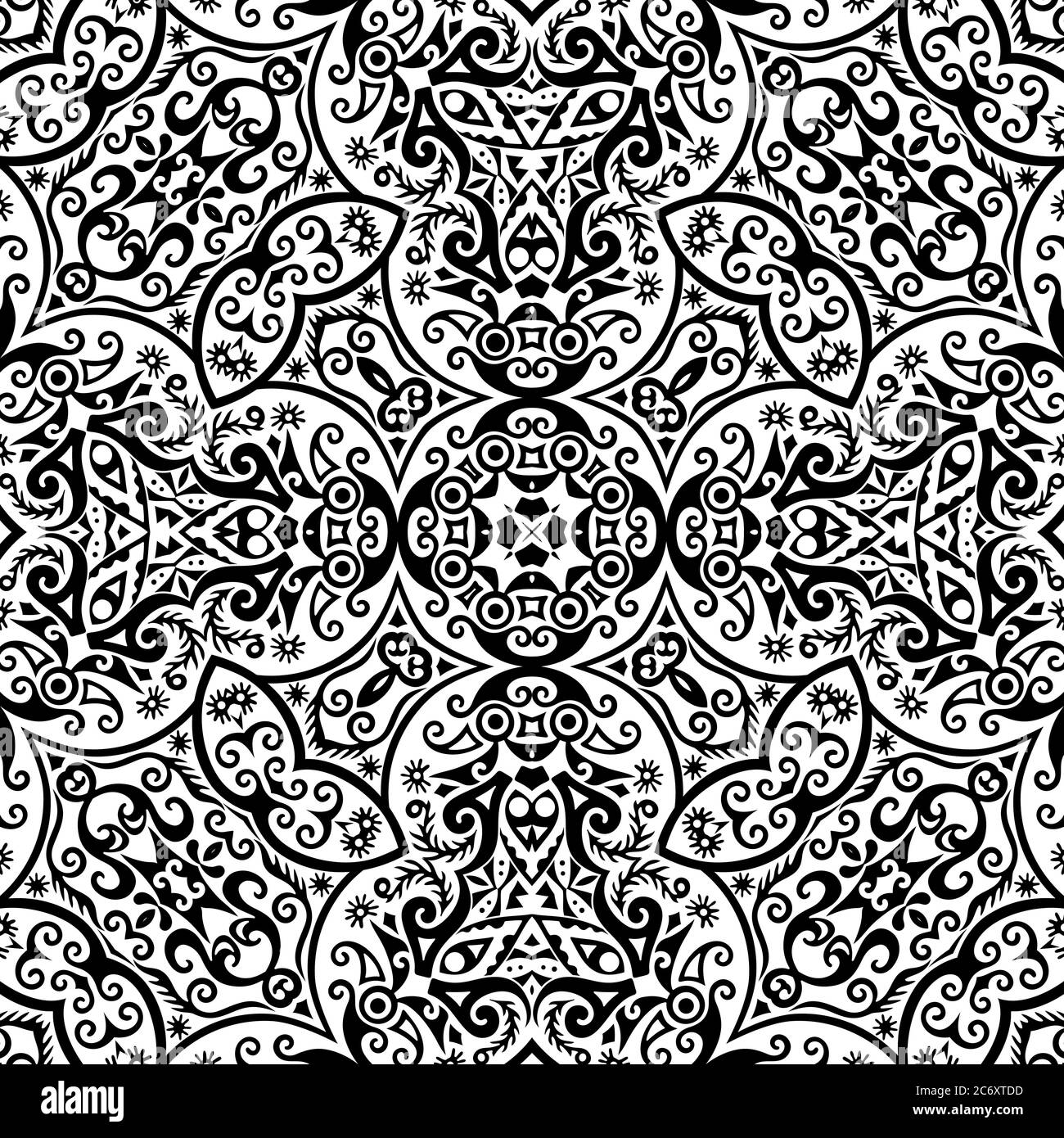 Vector ethnic hand drawn ornamental background Stock Vector Image & Art ...