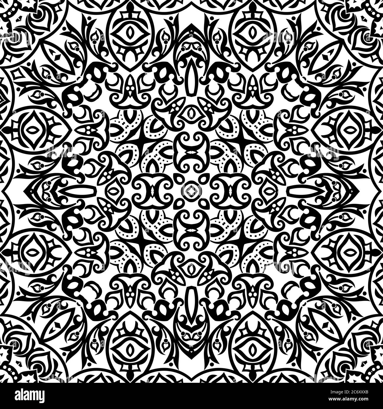 Vector ethnic hand drawn ornamental background Stock Vector Image & Art ...