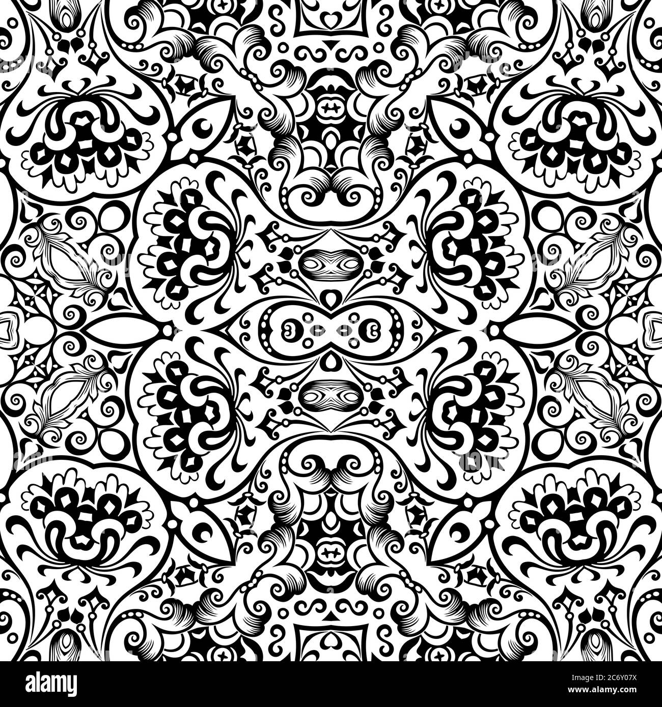 Vector ethnic hand drawn ornamental background Stock Vector Image & Art ...