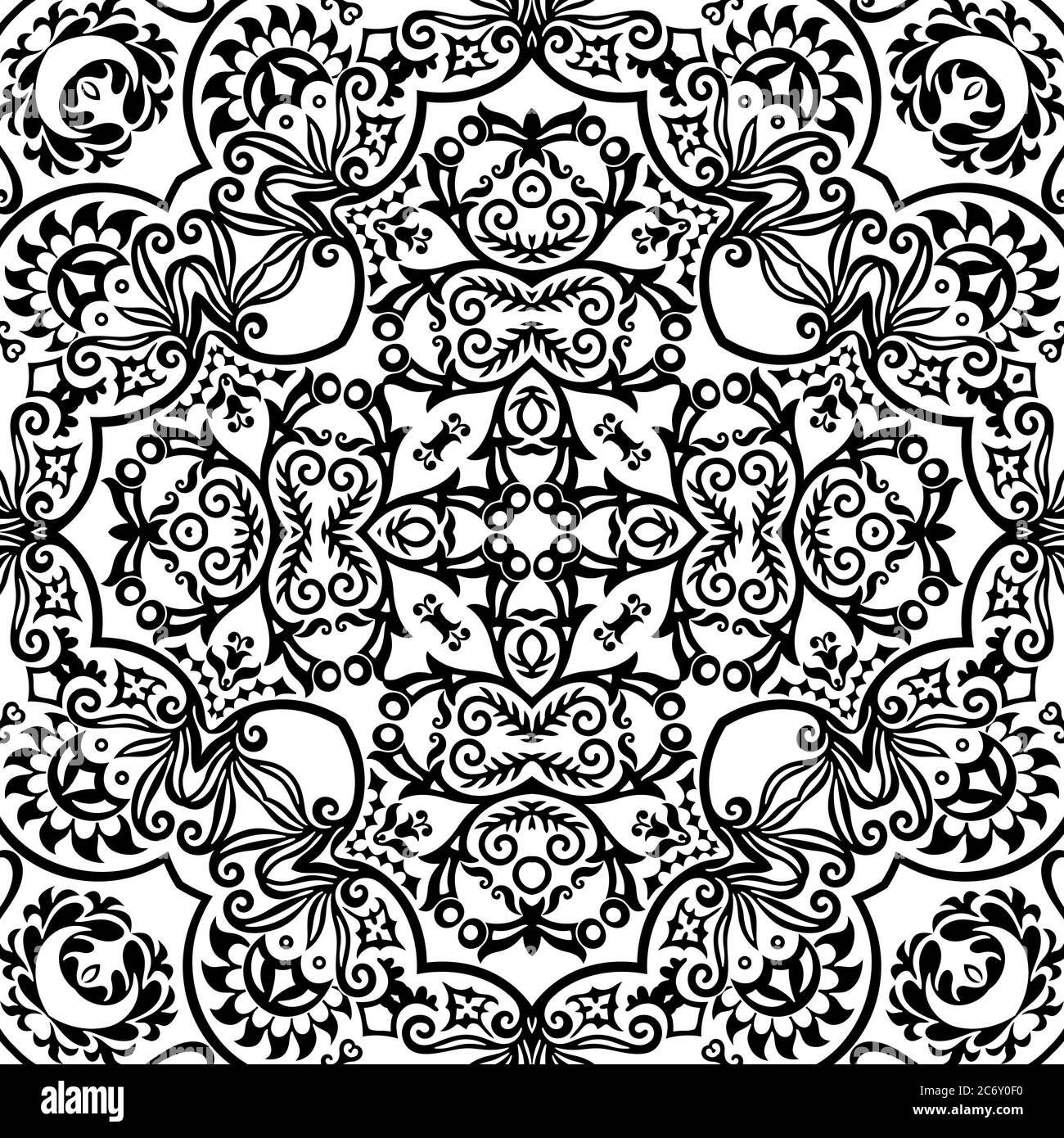 Vector ethnic hand drawn ornamental background Stock Vector Image & Art ...
