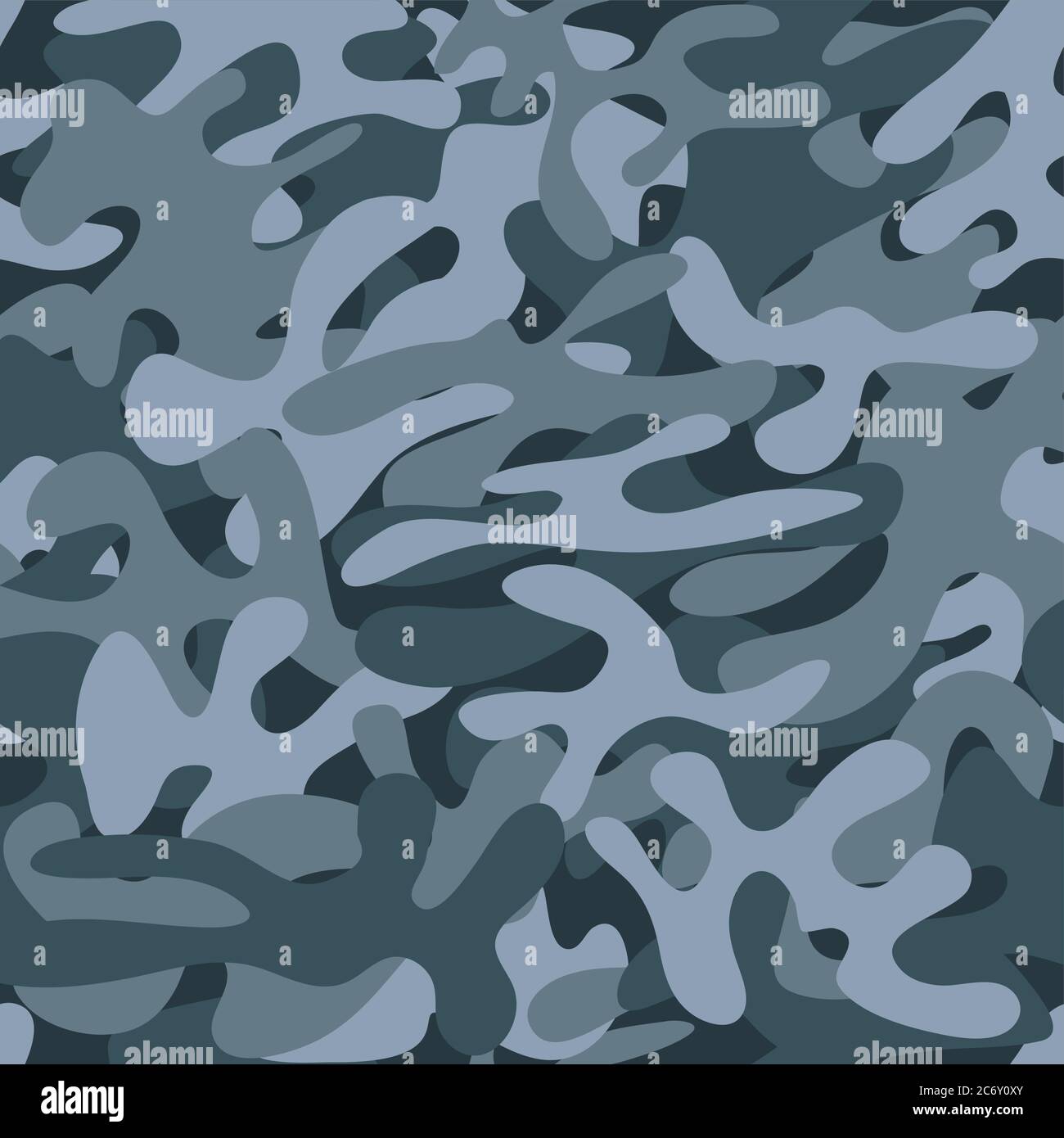 Camouflage pattern background. Woodland style. Military fashion grey vector seamless pattern Stock Vector
