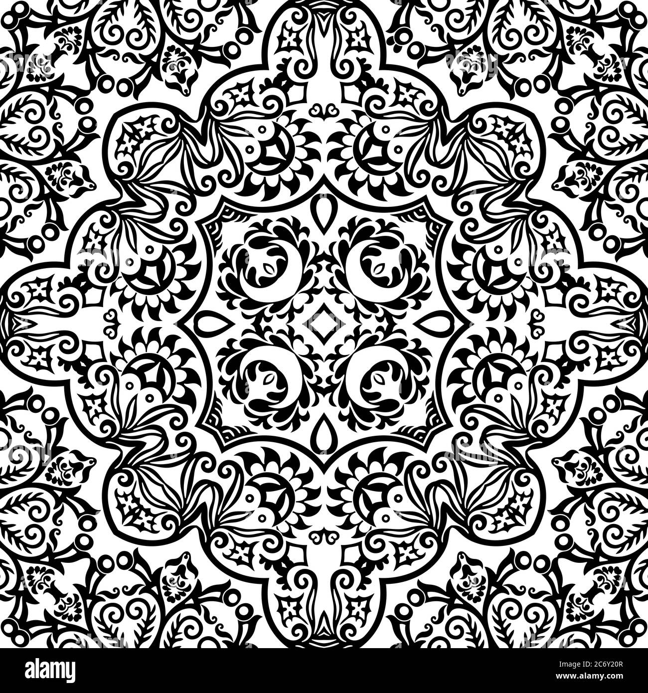 Vector ethnic hand drawn ornamental background Stock Vector Image & Art ...