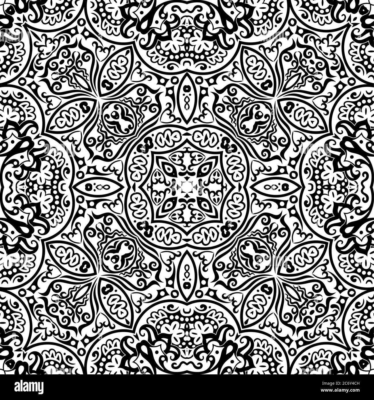 Vector ethnic hand drawn ornamental background Stock Vector Image & Art ...