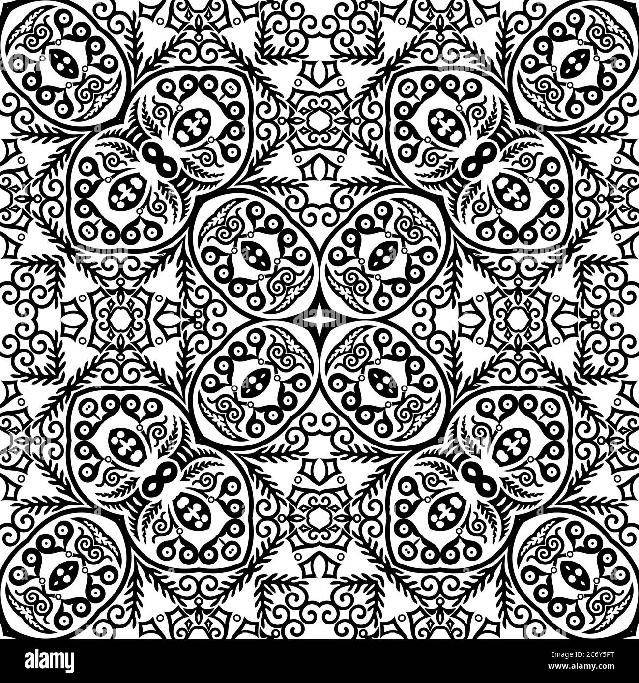 Vector ethnic hand drawn ornamental background Stock Vector Image & Art ...