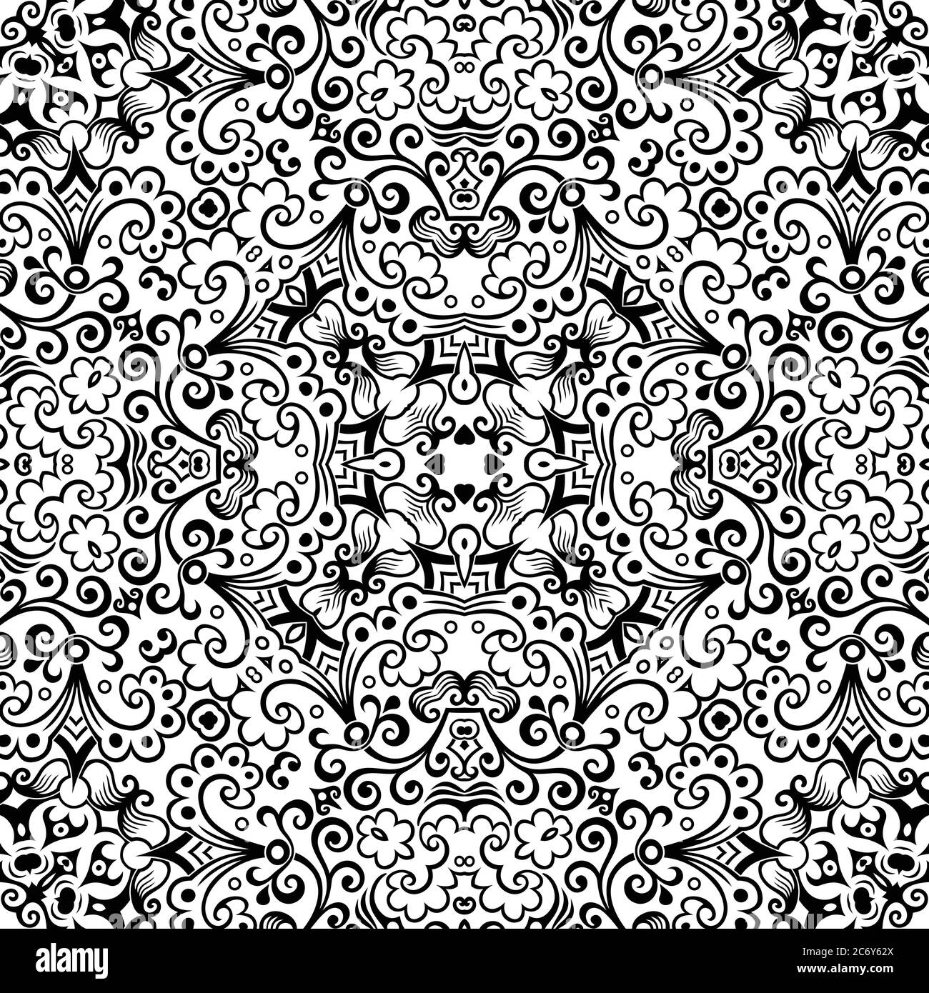 Vector ethnic hand drawn ornamental background Stock Vector Image & Art ...