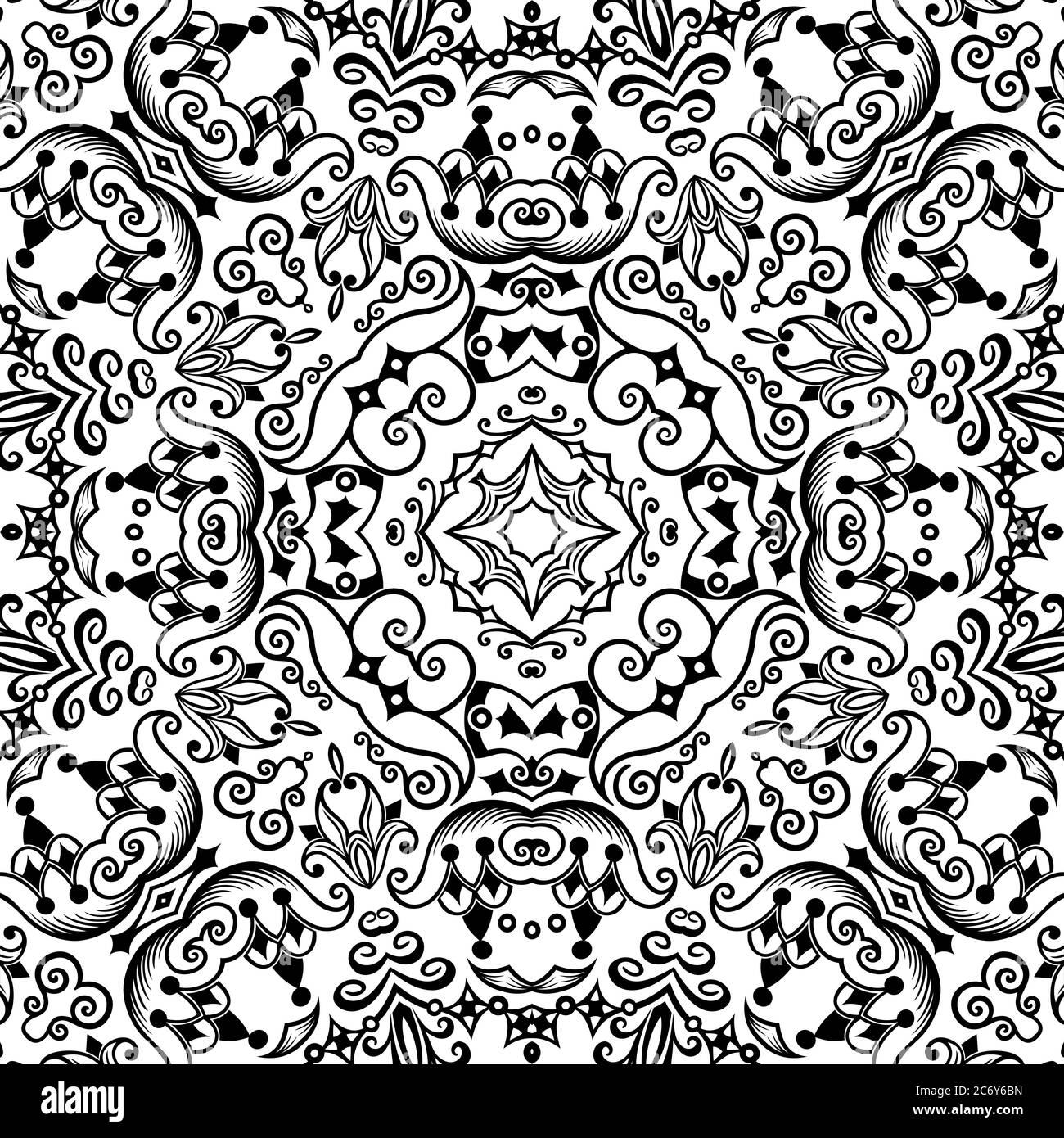 Vector ethnic hand drawn ornamental background Stock Vector Image & Art ...