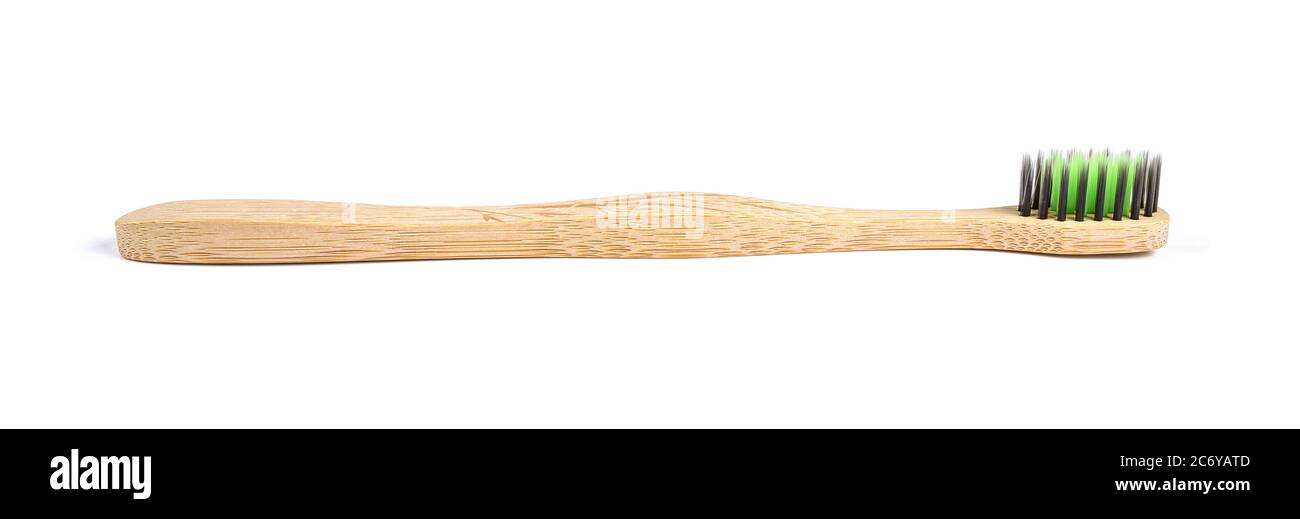 Bamboo tooth brush on white background Stock Photo - Alamy