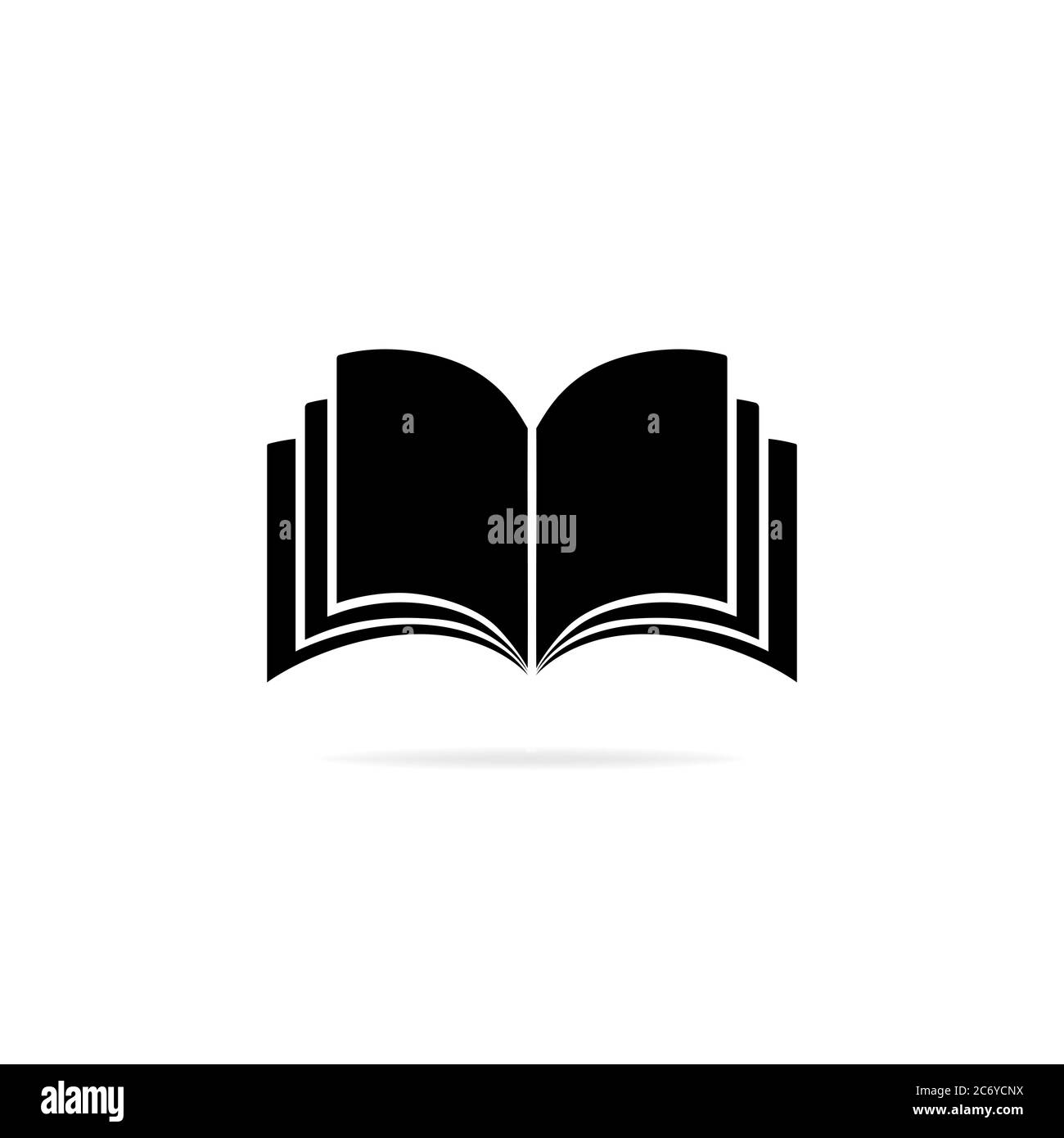 Open book clipart silhouette symbol icon design Vector Image