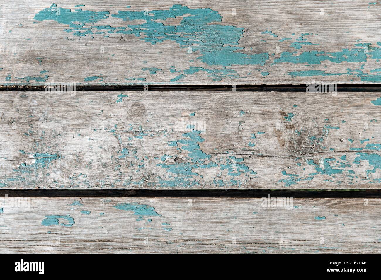 Vintage wooden blue horizontal boards. Front view with copy space ...