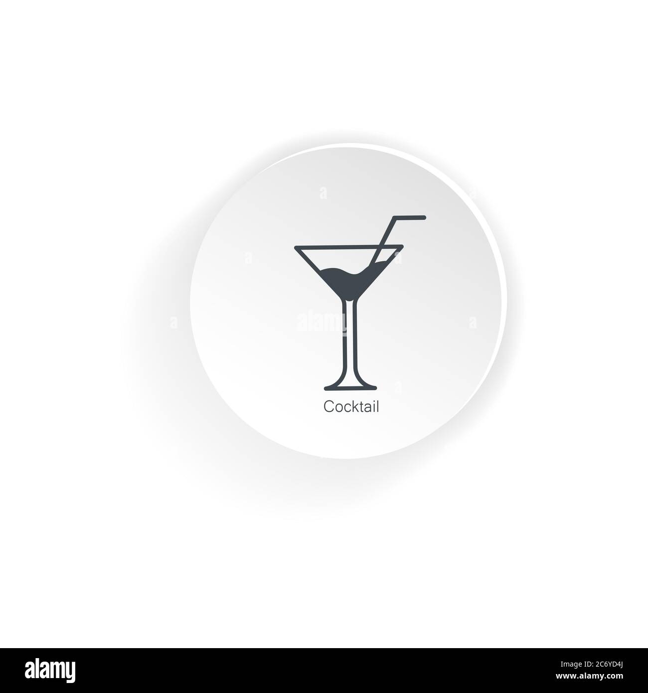 Cocktail icon. Vector on isolated white background. EPS 10 Stock Vector