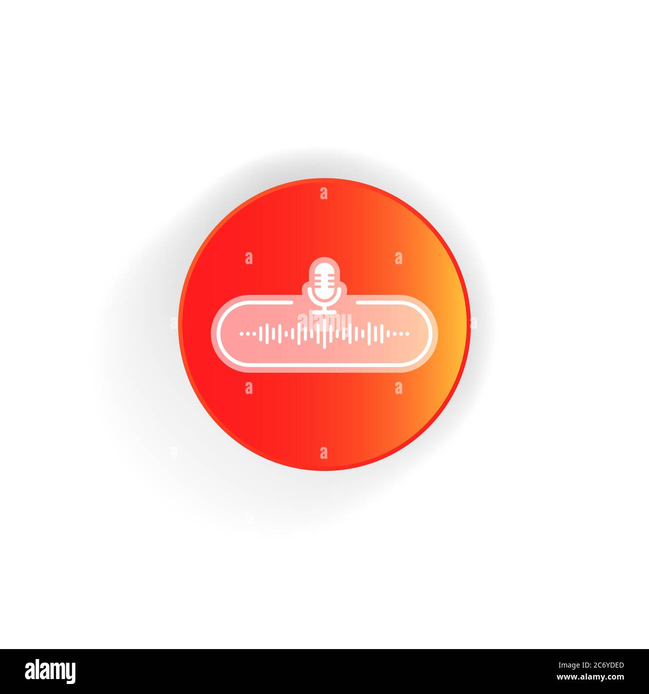 Podcast radio icon. Studio table microphone. Vector on isolated white background. EPS 10 Stock Vector