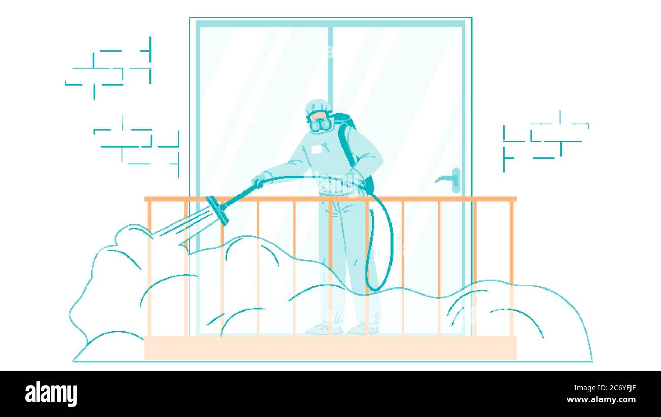 Balcony washing Stock Vector Images - Alamy