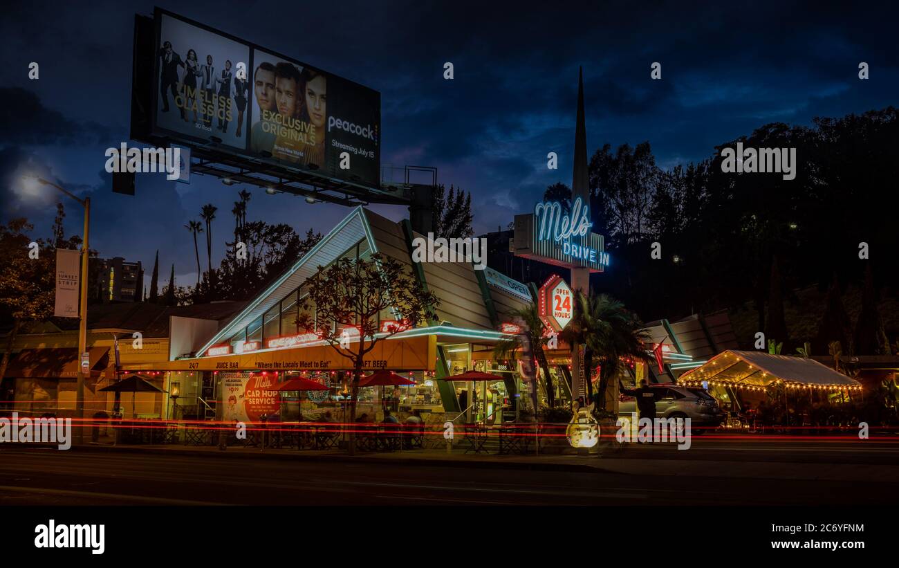 Mel S Drive In On Sunset Stock Photo Alamy