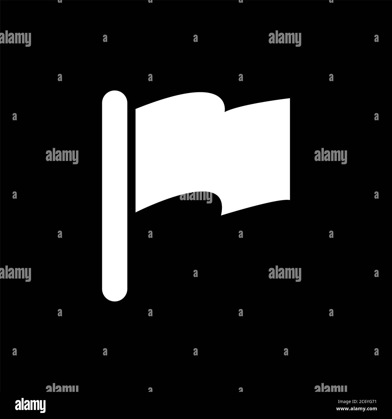 Flag Icon On Black Background. Black Flat Style Vector Illustration ...