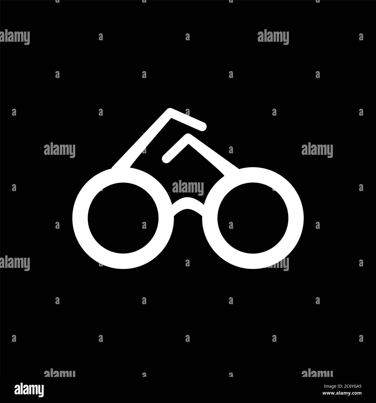 Glasses Icon On Black Background. Black Flat Style Vector Illustration