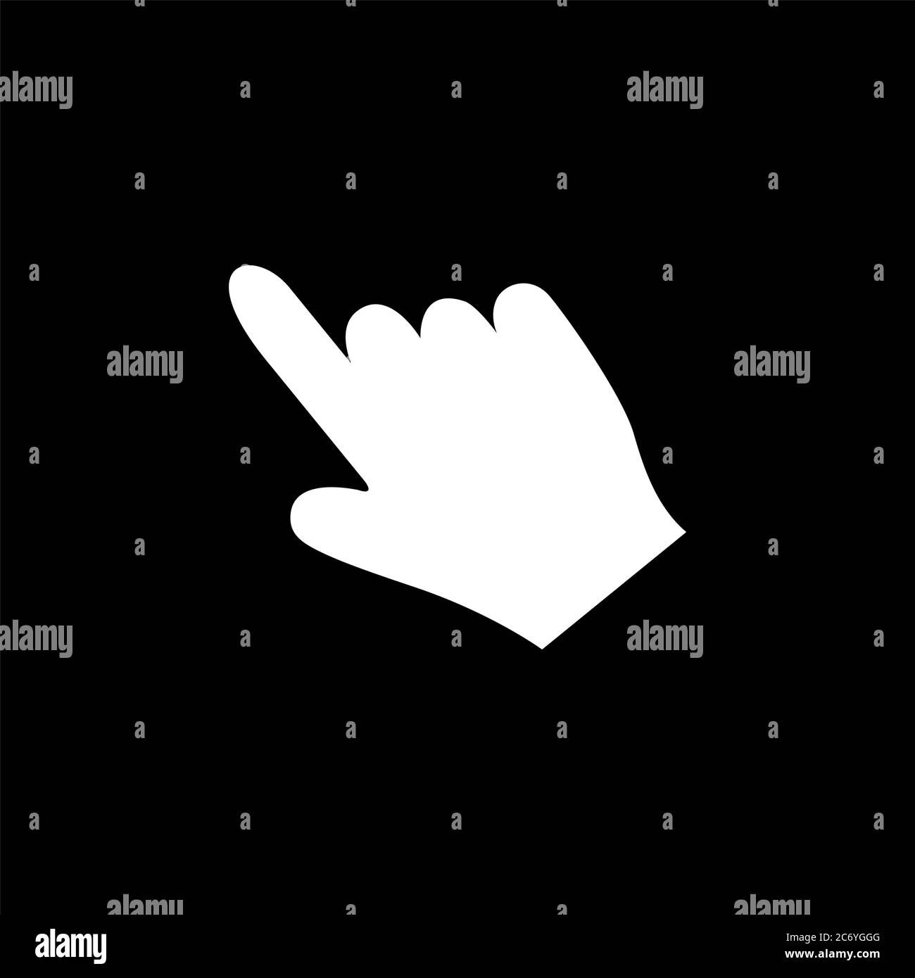 Hand Icon On Black Background. Black Flat Style Vector Illustration ...
