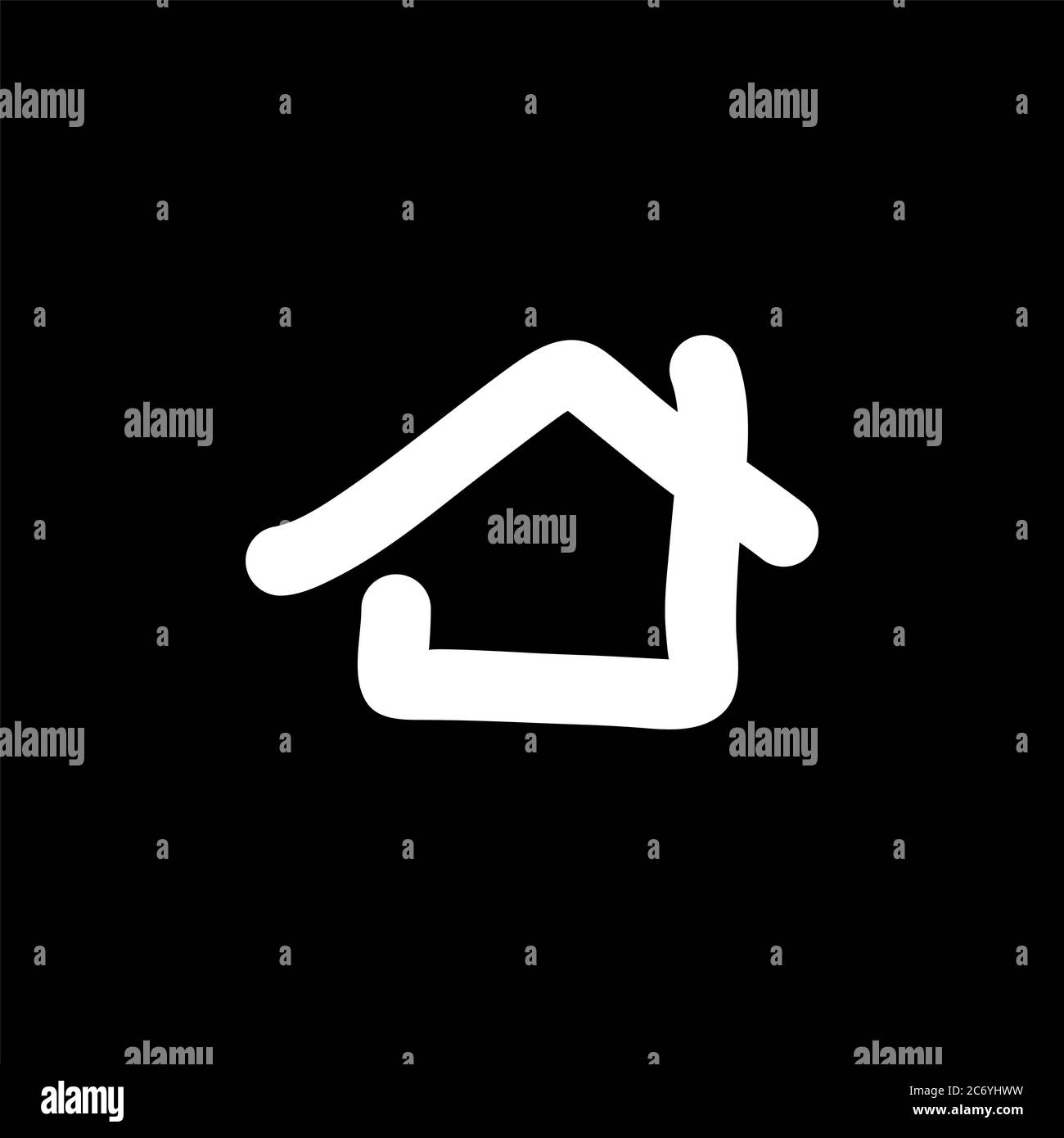 Home Icon On Black Background. Black Flat Style Vector Illustration ...
