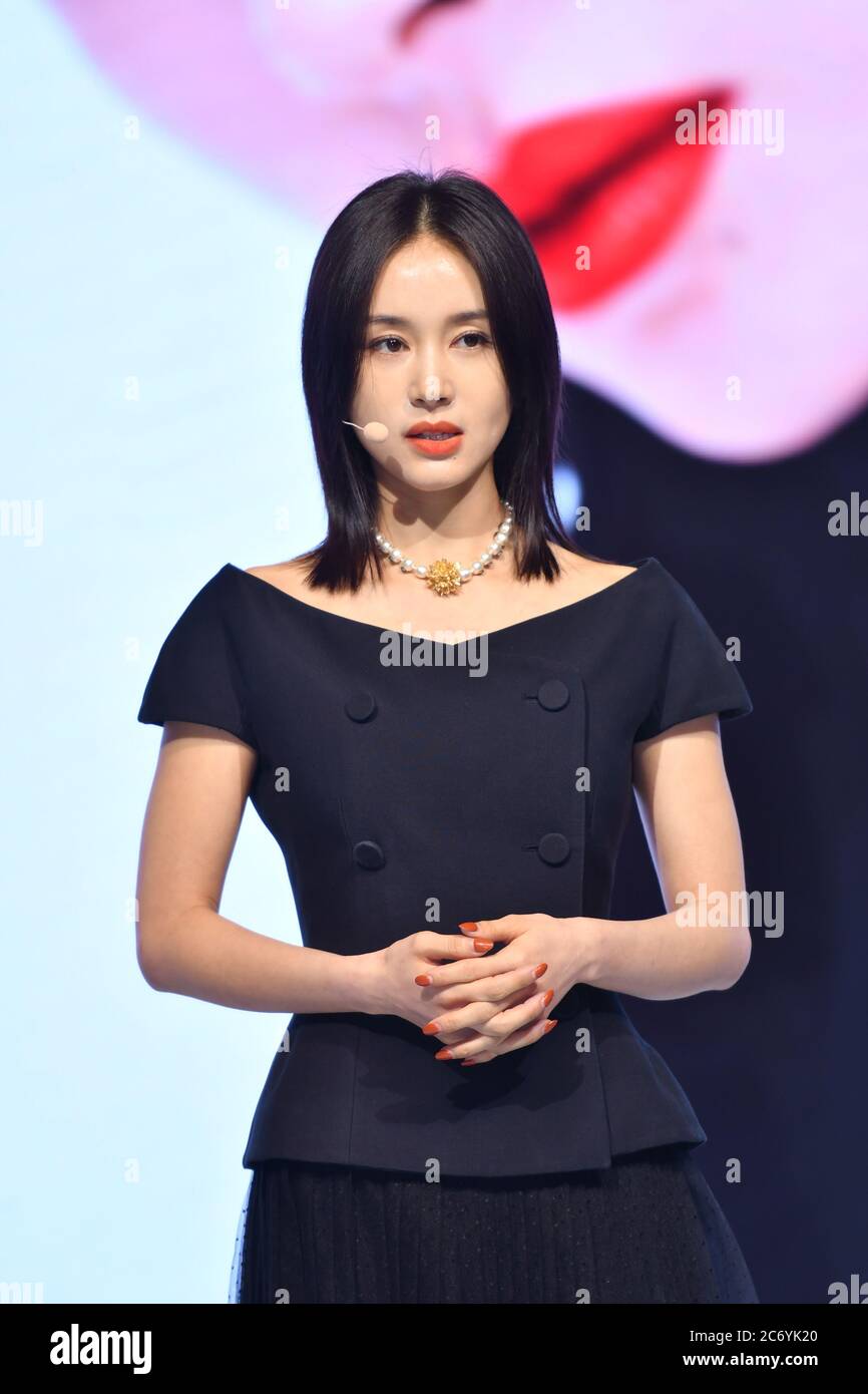 Chinese actress Wang Ziwen, also known as Olivia Wang, attends a forum